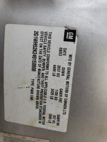 2004 Chevrolet Impala Ls VIN: 2G1WH52K249150808 Lot: 53023634