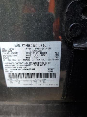 2023 Ford Explorer Platinum VIN: 1FM5K8HC9PGA30592 Lot: 52458964