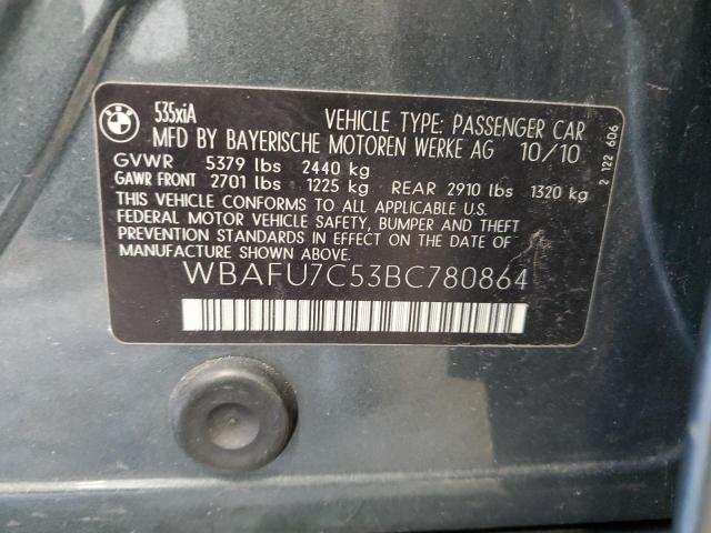 2011 BMW 535 Xi VIN: WBAFU7C53BC780864 Lot: 56855124