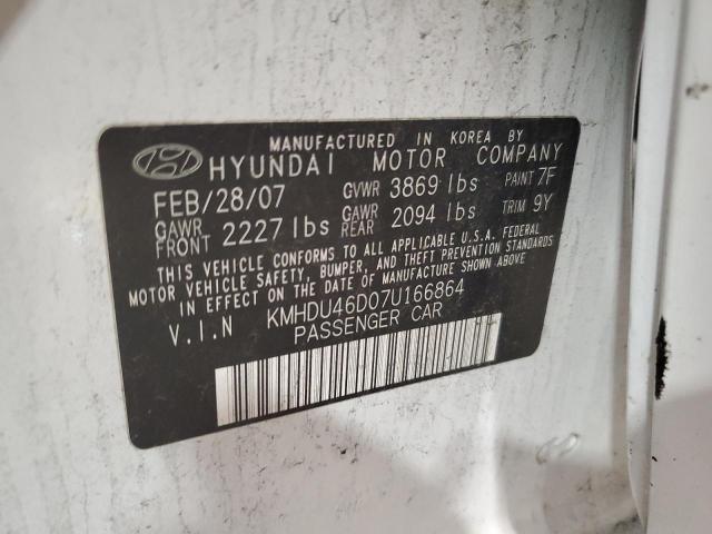 2007 Hyundai Elantra Gls VIN: KMHDU46D07U166864 Lot: 53011294