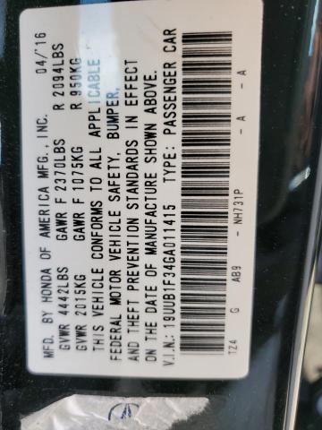 2016 Acura Tlx VIN: 19UUB1F34GA011415 Lot: 56033084