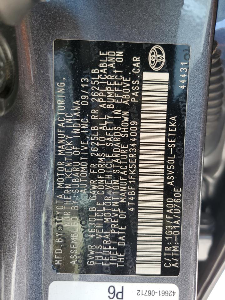 4T4BF1FK5ER344009 2014 Toyota Camry L