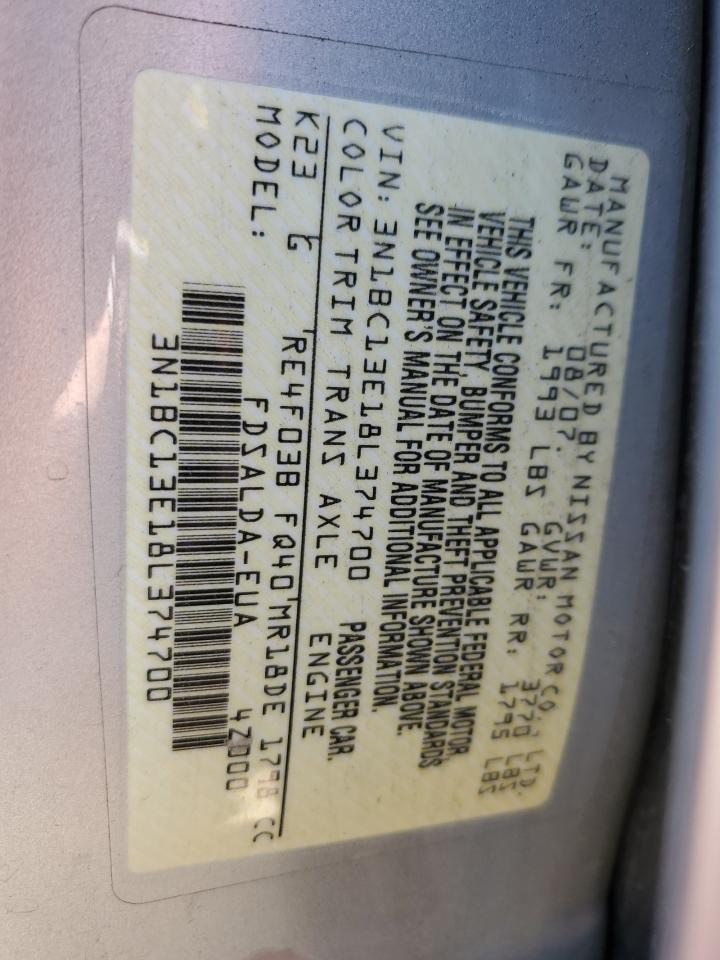 3N1BC13E18L374700 2008 Nissan Versa S