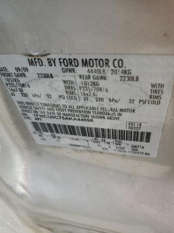 2010 Ford Escape Xls VIN: 1FMCU0C75AKA44698 Lot: 52622164