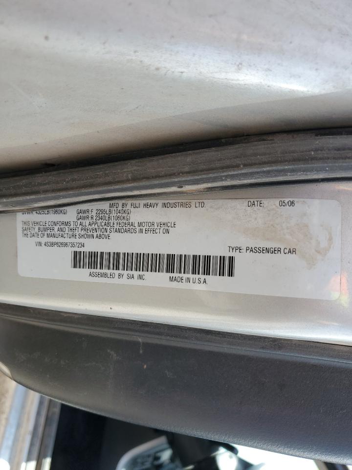 4S3BP626967357234 2006 Subaru Legacy 2.5I Limited