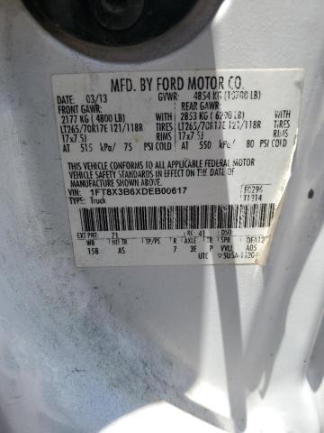 2013 Ford F350 Super Duty VIN: 1FT8X3B6XDEB00617 Lot: 54990244