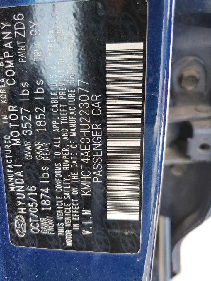 KMHCT4AE0HU223077 2017 Hyundai Accent Se