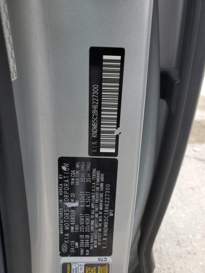 KNDMB5C18H6227300 2017 Kia Sedona Lx