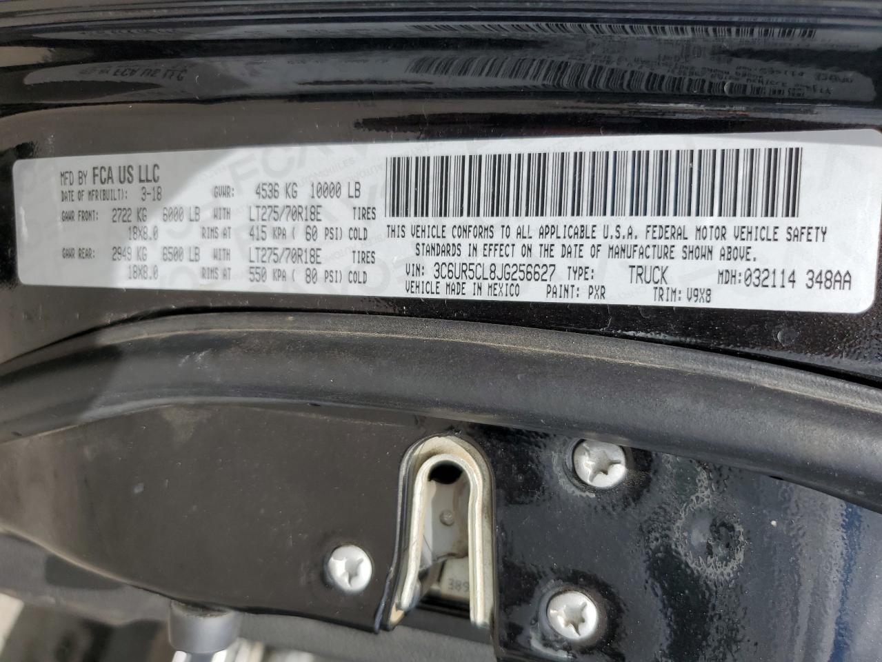 3C6UR5CL8JG256627 2018 Ram 2500 St