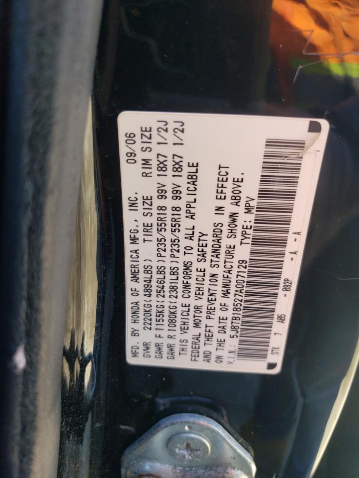 5J8TB18527A007129 2007 Acura Rdx Technology