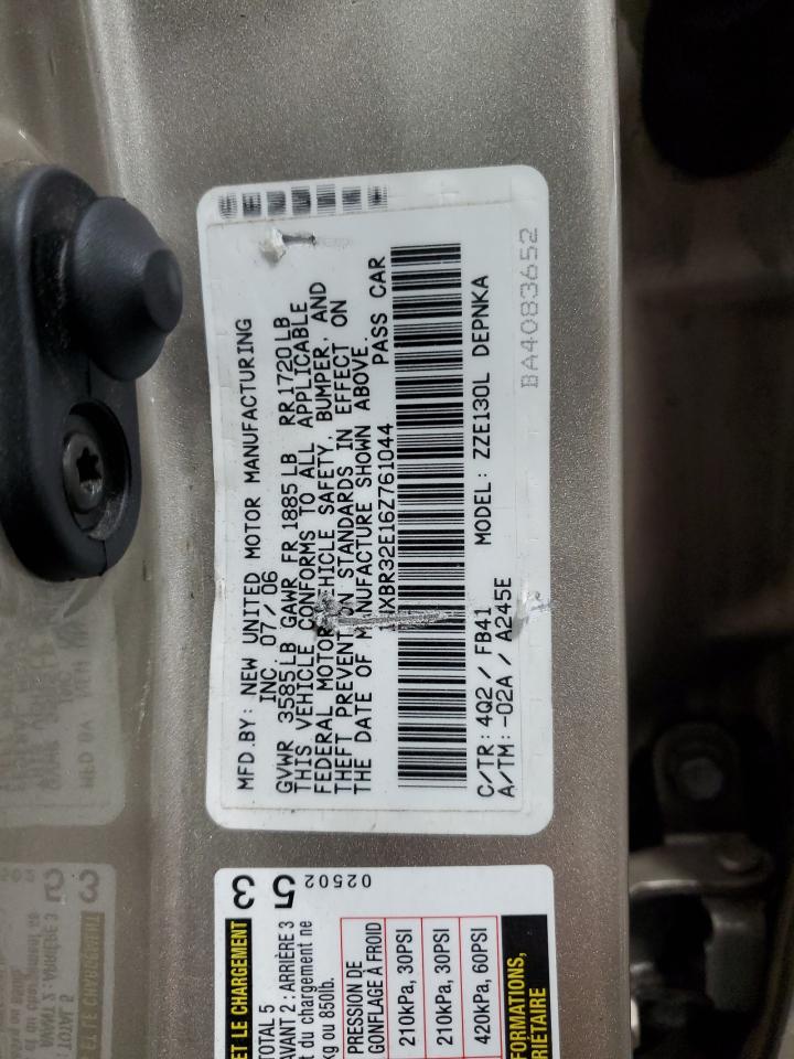 1NXBR32E16Z761044 2006 Toyota Corolla Ce