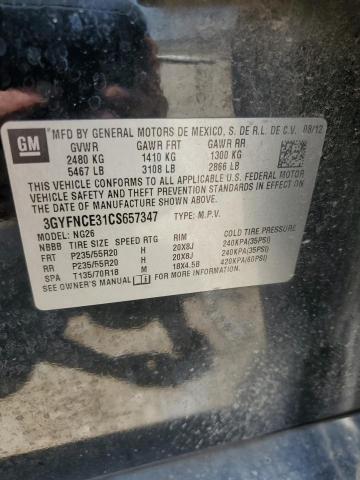 2012 Cadillac Srx Premium Collection VIN: 3GYFNCE31CS657347 Lot: 56657664