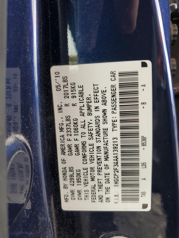 1HGCP2F34AA139213 2010 Honda Accord Lx