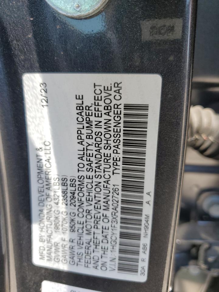 1HGCY1F3XRA027261 2024 Honda Accord Ex