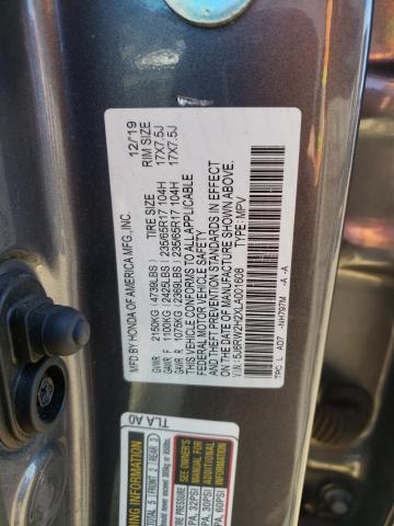 2020 Honda Cr-V Lx VIN: 5J6RW2H2XLA001608 Lot: 53276464