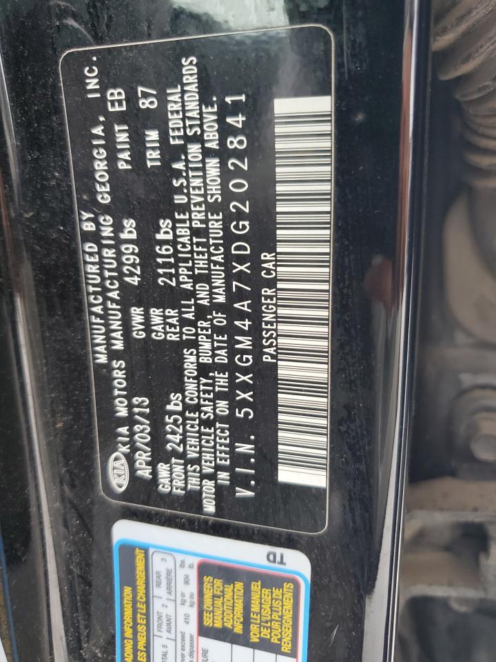 5XXGM4A7XDG202841 2013 Kia Optima Lx