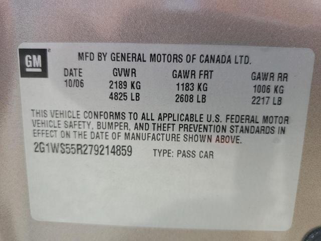 2007 Chevrolet Impala Police VIN: 2G1WS55R279214859 Lot: 56080494