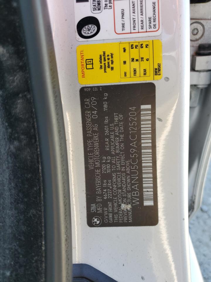 WBANU5C59AC125204 2010 BMW 528 I