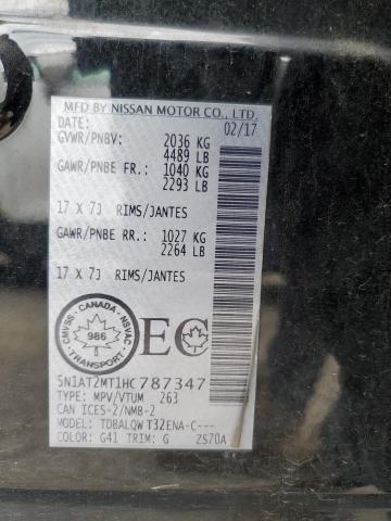 2017 Nissan Rogue S VIN: 5N1AT2MT1HC787347 Lot: 56008834