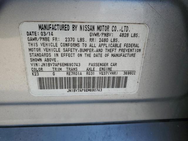 2014 Infiniti Q50 Base VIN: JN1BV7AP6EM690743 Lot: 54823584