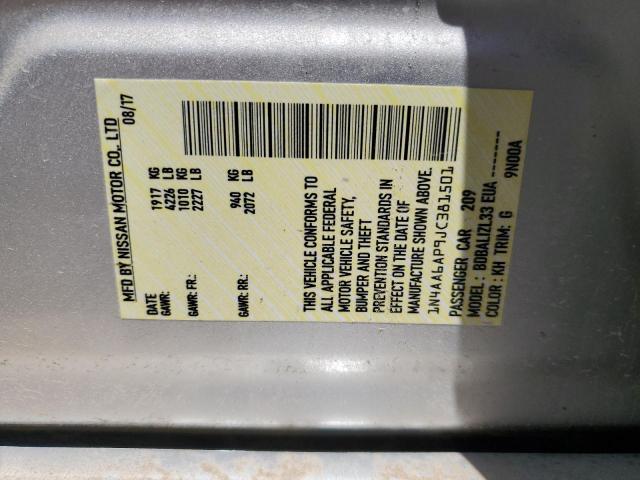 2018 NISSAN MAXIMA 3.5 - 1N4AA6AP8JC398922