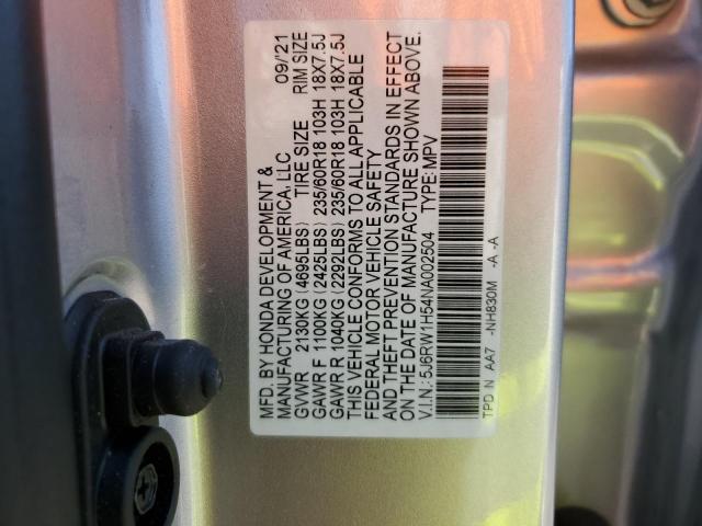 2022 HONDA CR-V EX - 5J6RW1H54NA002504