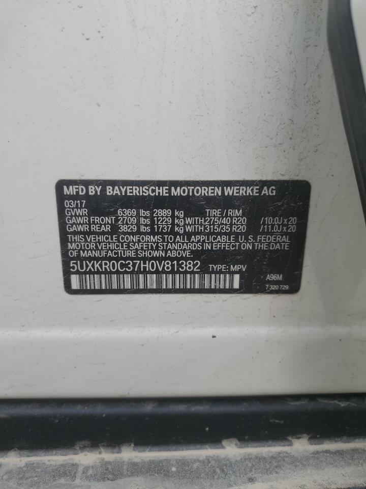 5UXKR0C37H0V81382 2017 BMW X5 xDrive35I