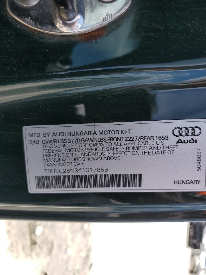 TRUSC28N341017859 2004 Audi Tt