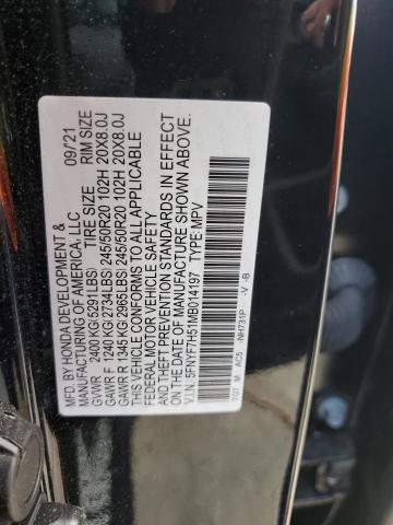 2021 Honda Passport Exl VIN: 5FNYF7H51MB014197 Lot: 57116754