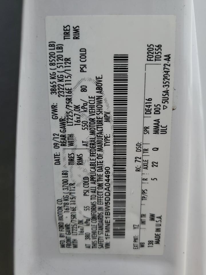 1FMNE1BW5DDA04490 2013 Ford Econoline E150 Wagon