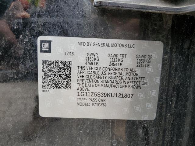 2019 CHEVROLET IMPALA LT - 1G11Z5S39KU121807