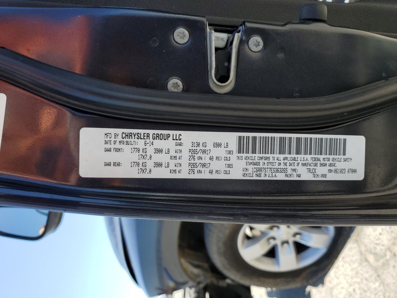 1C6RR7ST7ES363265 2014 Ram 1500 St