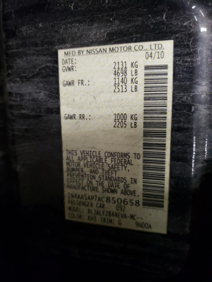 1N4AA5AP7AC850658 2010 Nissan Maxima S