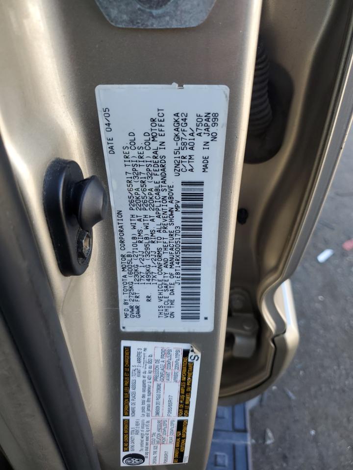 JTEBT14RX50051703 2005 Toyota 4Runner Sr5