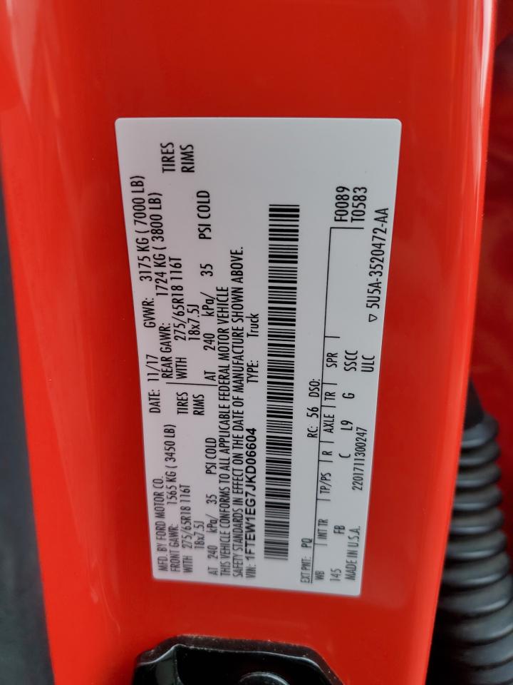 1FTEW1EG7JKD06604 2018 Ford F150 Supercrew 1FTEW1EG7JKD06604 2018 Ford F150 Supercrew