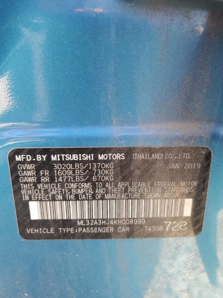 ML32A3HJ4KH008999 2019 Mitsubishi Mirage Es