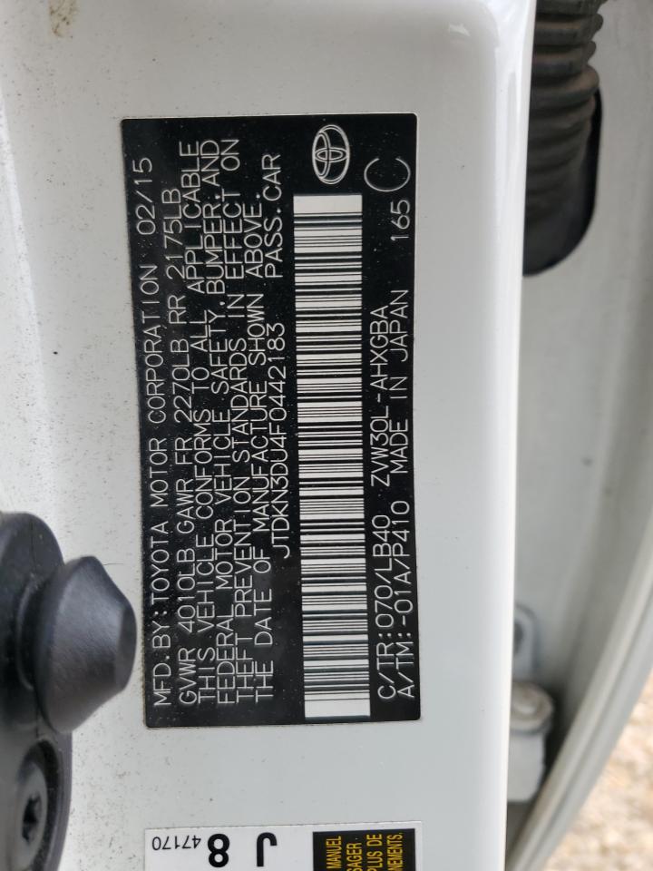 JTDKN3DU4F0442183 2015 Toyota Prius