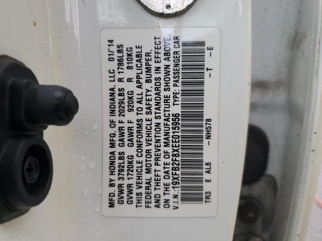 2014 Honda Civic Ex VIN: 19XFB2F8XEE015956 Lot: 54135794