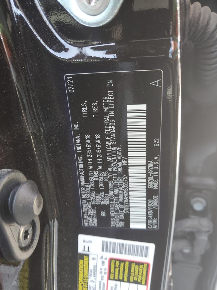 5TDZZRAHXMS055757 2021 Toyota Highlander L