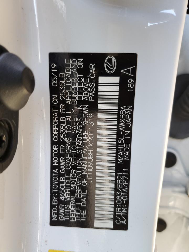 JTHU9JBH1K2011319 2019 Lexus Ux 250H