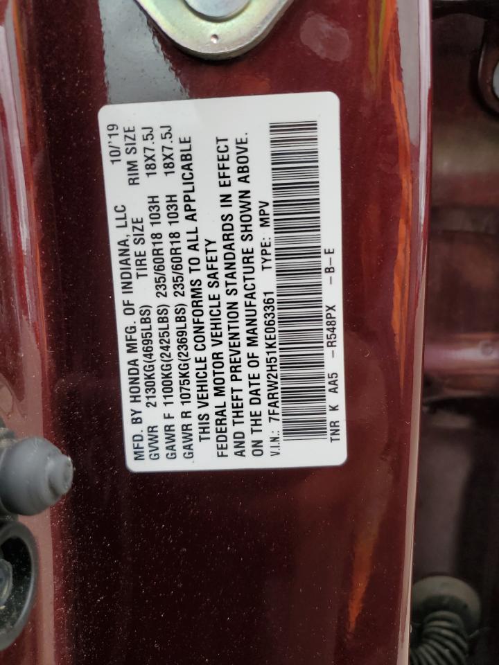 7FARW2H51KE063361 2019 Honda Cr-V Ex