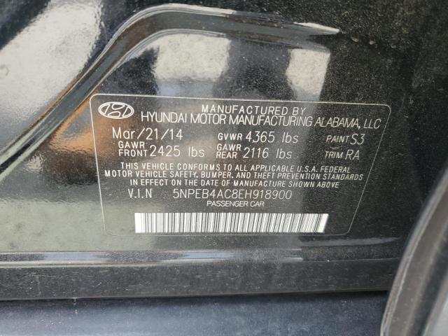 2014 Hyundai Sonata Gls VIN: 5NPEB4AC8EH918900 Lot: 56352874