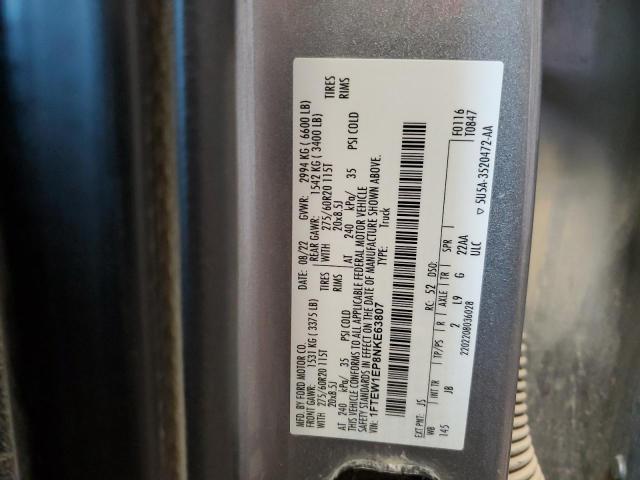 2022 Ford F150 Supercrew VIN: 1FTEW1EP8NKE63807 Lot: 55372854