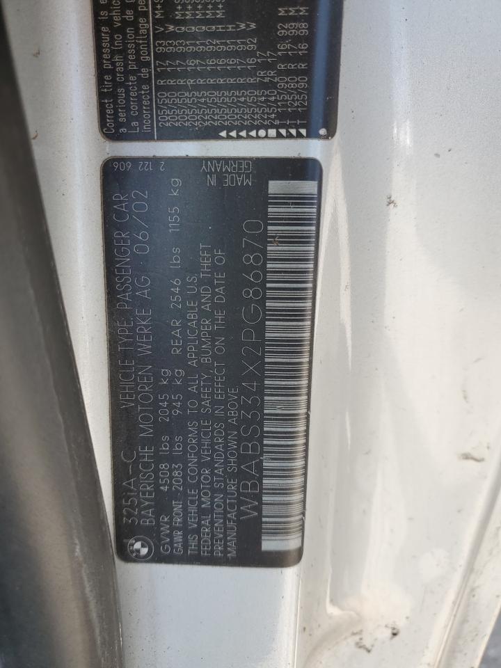 WBABS334X2PG86870 2002 BMW 325 Ci