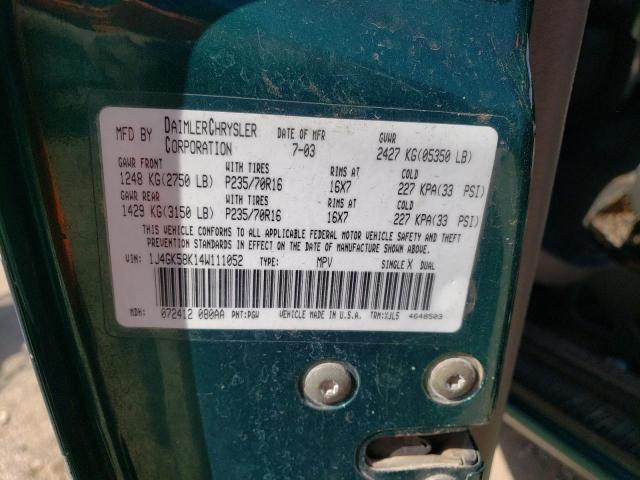 1J4GK58K14W111052 2004 Jeep Liberty Limited