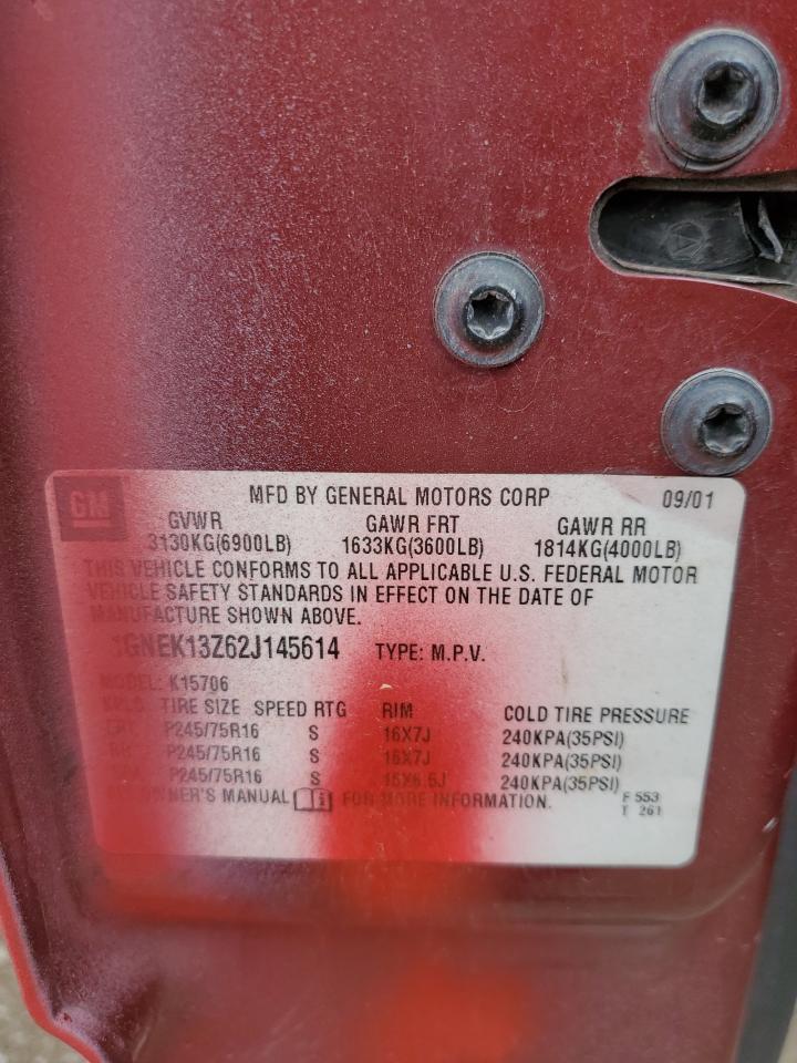 1GNEK13Z62J145614 2002 Chevrolet Tahoe K1500