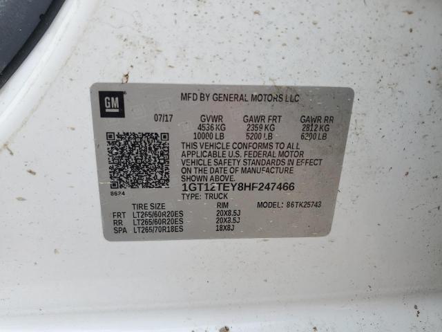 2017 GMC Sierra K2500 Slt VIN: 1GT12TEY8HF247466 Lot: 55553424