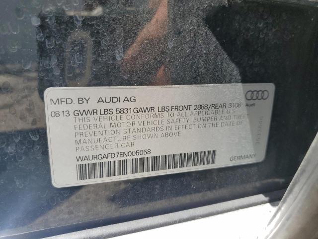 2014 Audi A8 L Quattro VIN: WAURGAFD7EN005058 Lot: 56331104