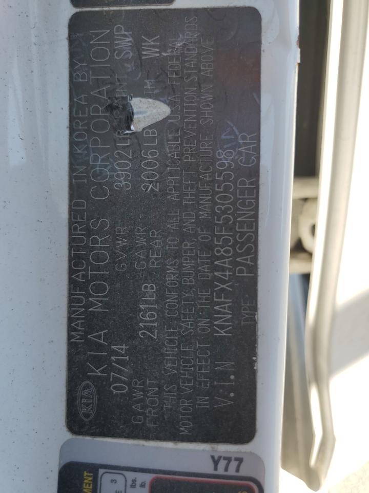 KNAFX4A85F5305598 2015 Kia Forte Ex