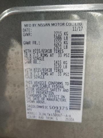 2018 Infiniti Qx60 VIN: 5N1DL0MM9JC509375 Lot: 54314464